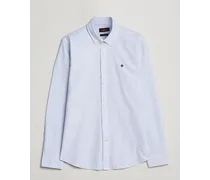 Oxford Striped Button Down Baumwoll Shirt Light Blue