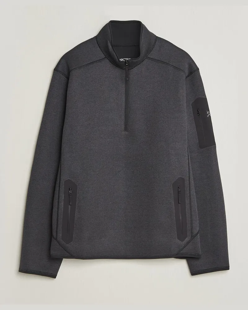 Arc'teryx Covert Half Zip Black Heather Schwarz