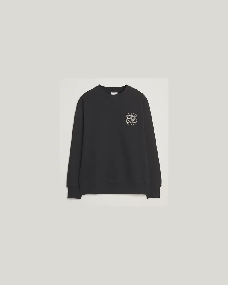 Drôle de Monsieur Slogan Tresses Sweatshirt Black Schwarz