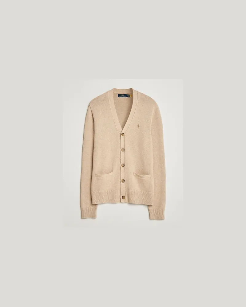 Ralph Lauren Cotton Cardigan Dune Melange Beige