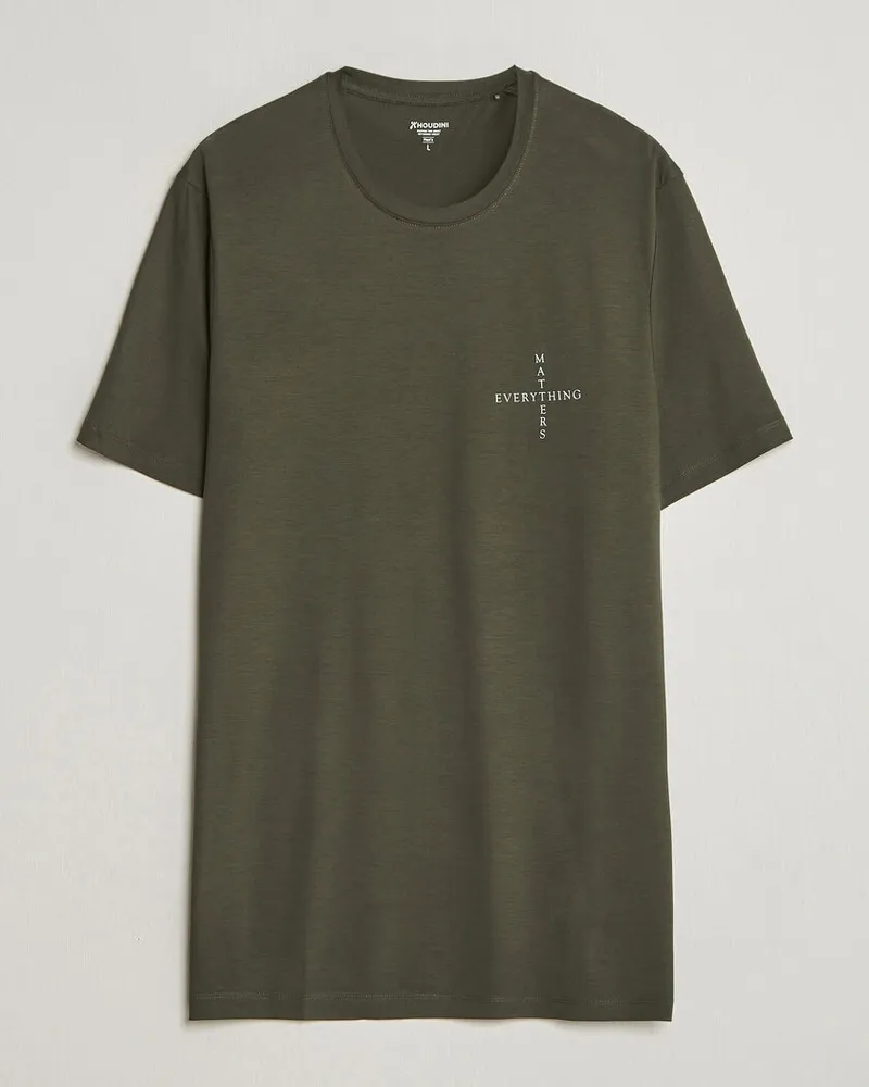 Houdini Tree Message T-Shirt Green Illusion Grün