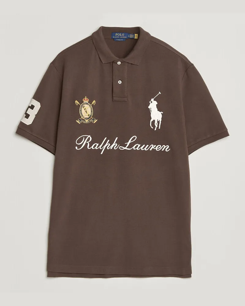 Ralph Lauren Classic Fit Team Polo Nutmeg Brown Braun