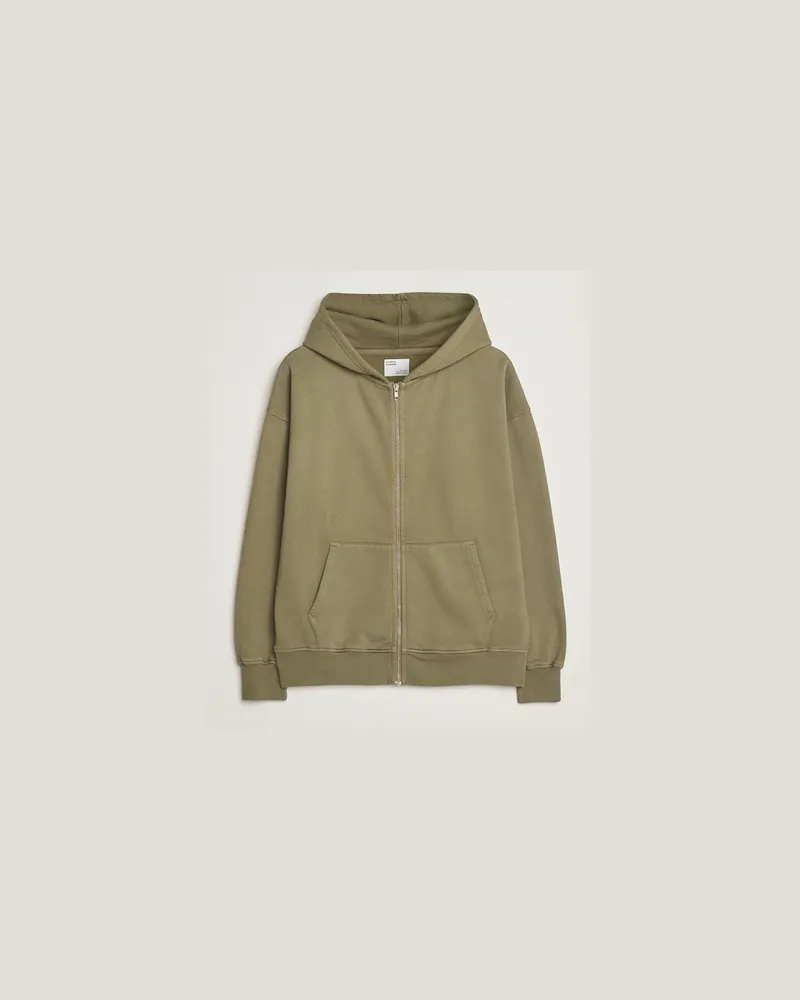 COLORFUL STANDARD Classic Organic Full Zip Hoodie Dusty Olive Grün