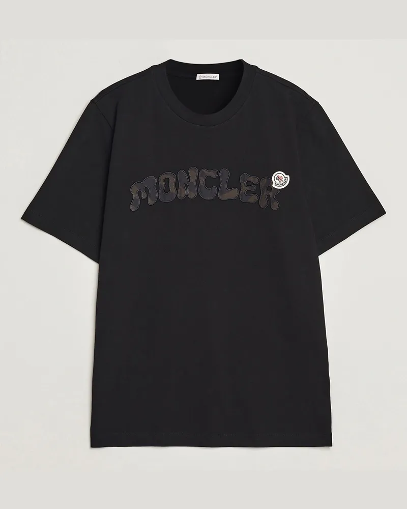Moncler Embossed Logo T-Shirt Black Schwarz
