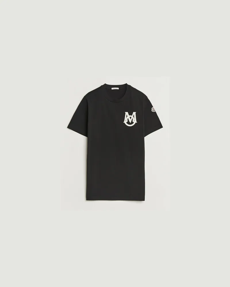 Moncler Embossed Logo T-Shirt Black Schwarz