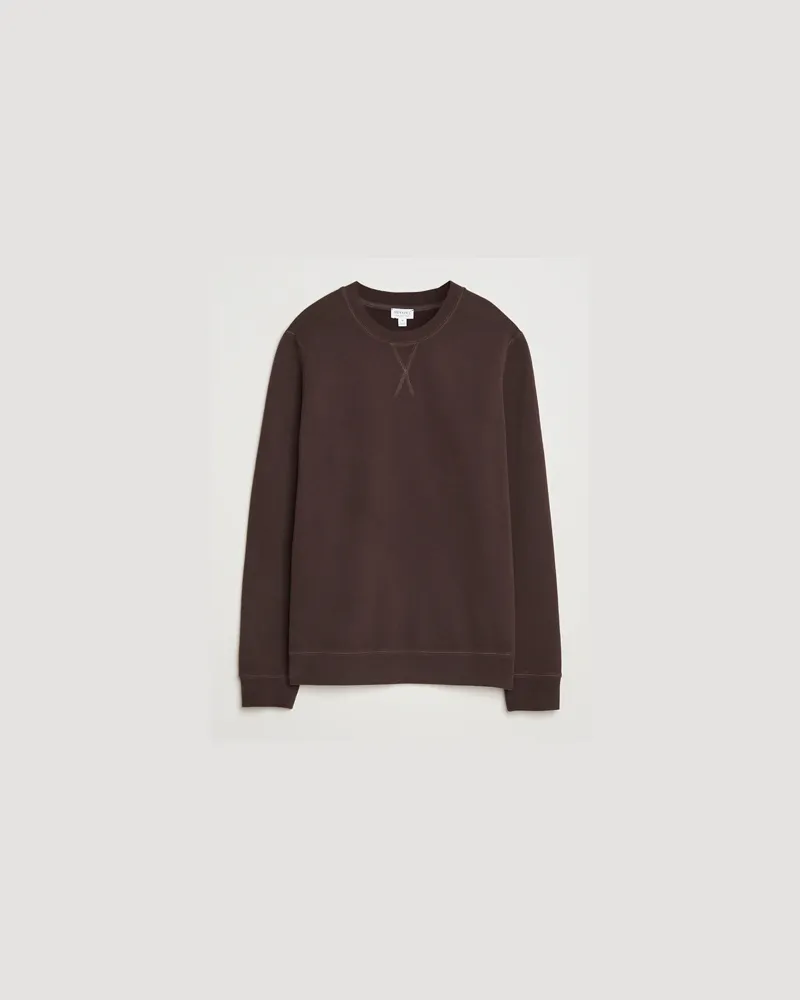 Sunspel Loopback Sweatshirt Truffle Braun