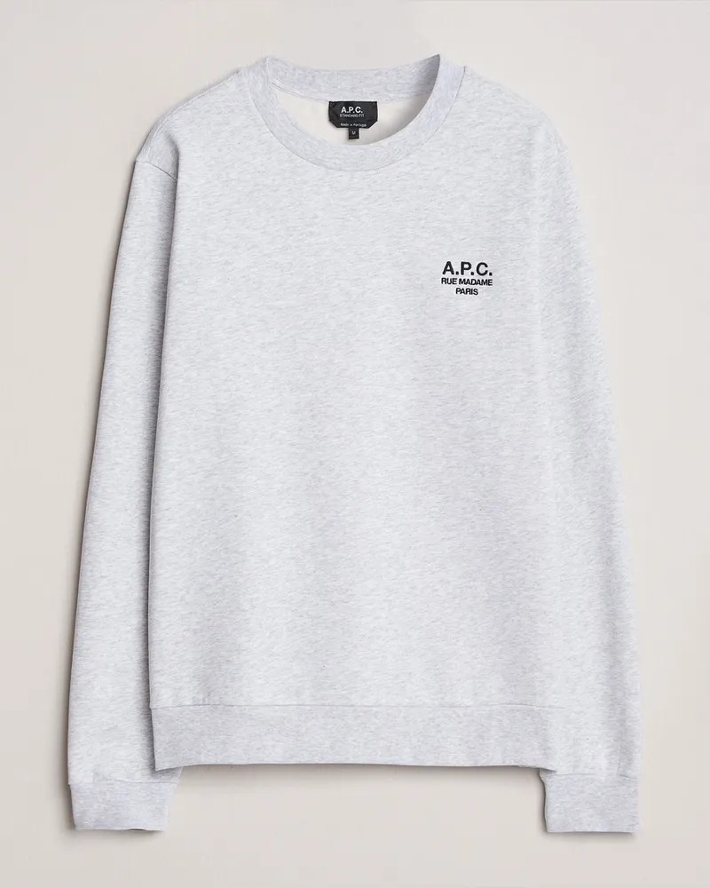 A.P.C. Rue Madame Sweatshirt Heather Grey/Black Grau