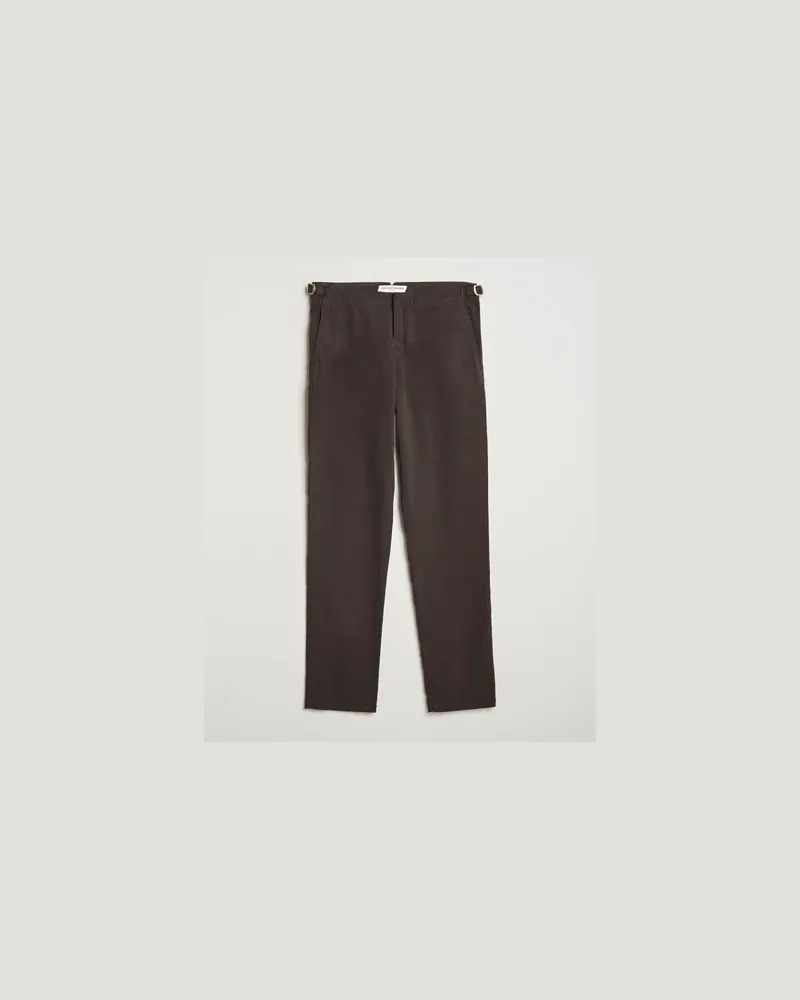 Orlebar Brown Fallon Stretch Baumwoll Trousers Truffle Braun