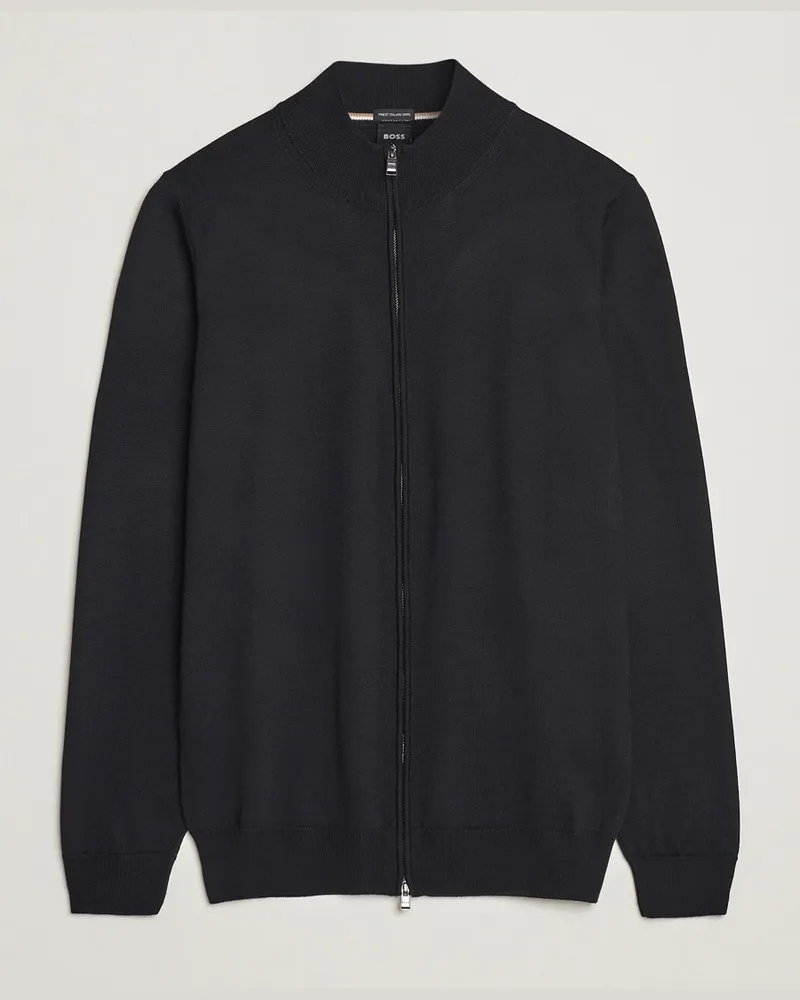 HUGO BOSS Balonso Full-Zip Sweater Black Schwarz