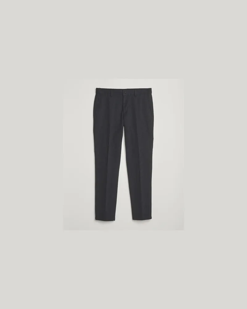 Oscar Jacobson Denz Brushed Melange Trousers Charcoal Grau