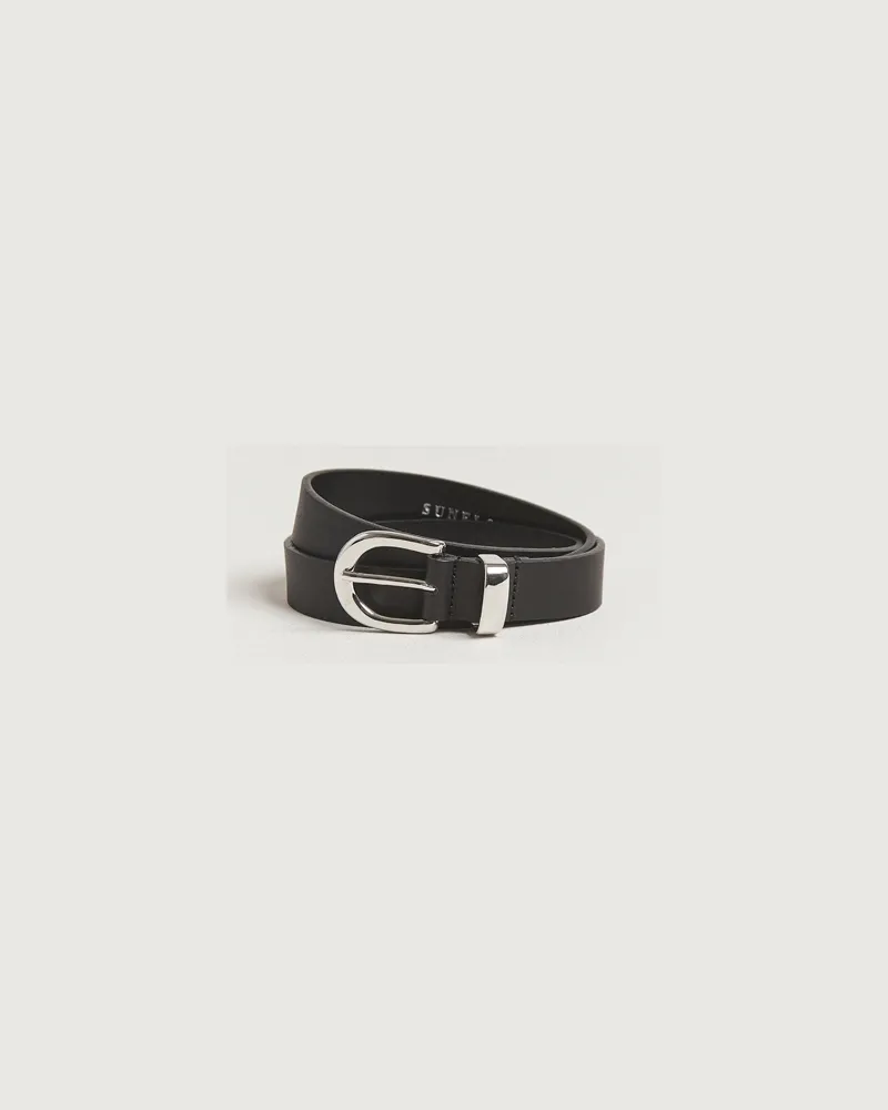 Sunflower Simple Belt Black Calf Schwarz