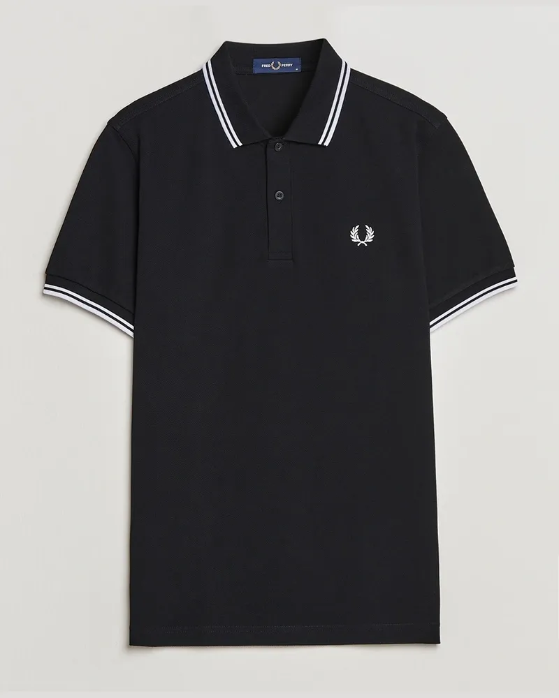 Fred Perry Twin Tipped Polo Shirt Black Schwarz