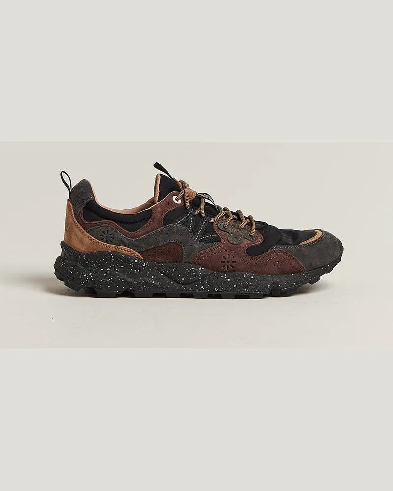 Flower MOUNTAIN Yamano 3 Suede/Nylon Sneaker Black/Brown Schwarz