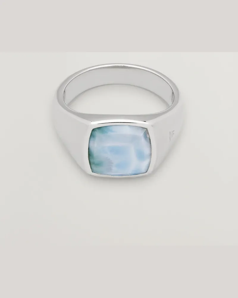 Tom Wood Kay Ring Ice Blue Silver Silber