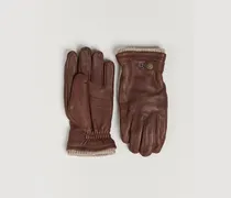 Utsjö Fleece Lined Buckle Elkskin Glove Chestnut