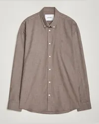 LES DEUX Dessert Reg Shirt Mountain Grey Melange Grau