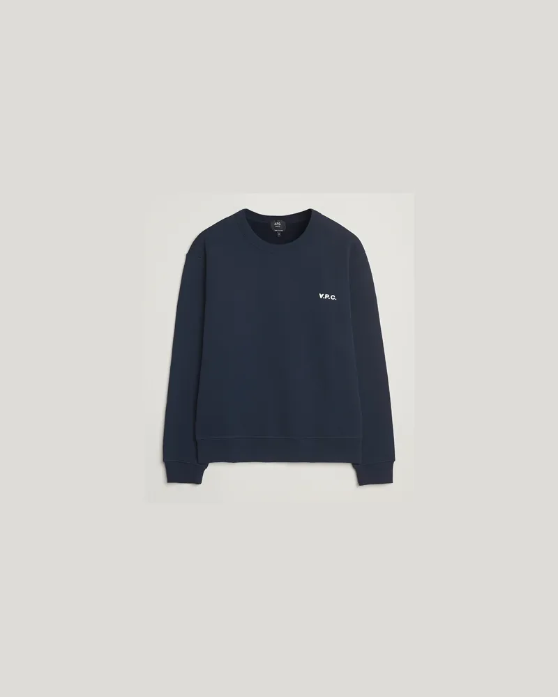 A.P.C. Boxy Fit Petit VPC Sweatshirt Dark Navy/Ecru Blau