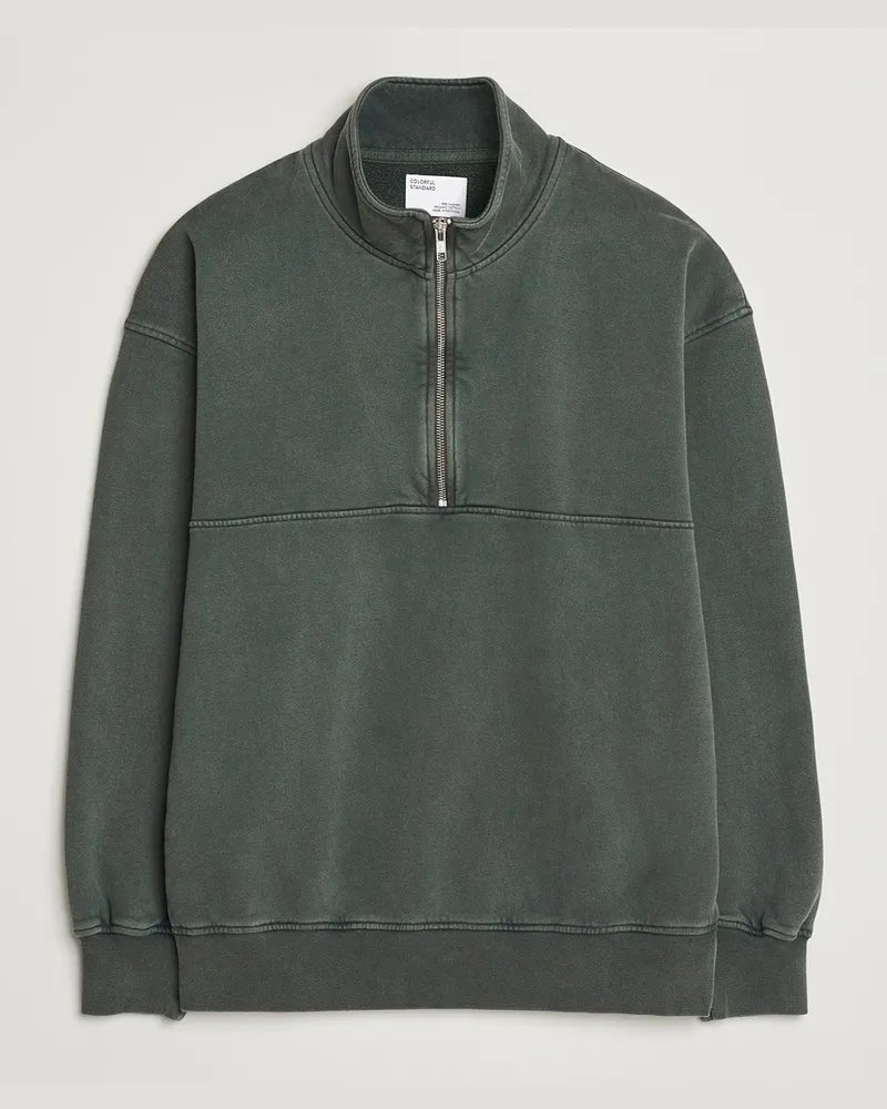 COLORFUL STANDARD Classic Organic Half-Zip Midnight Forest Grün