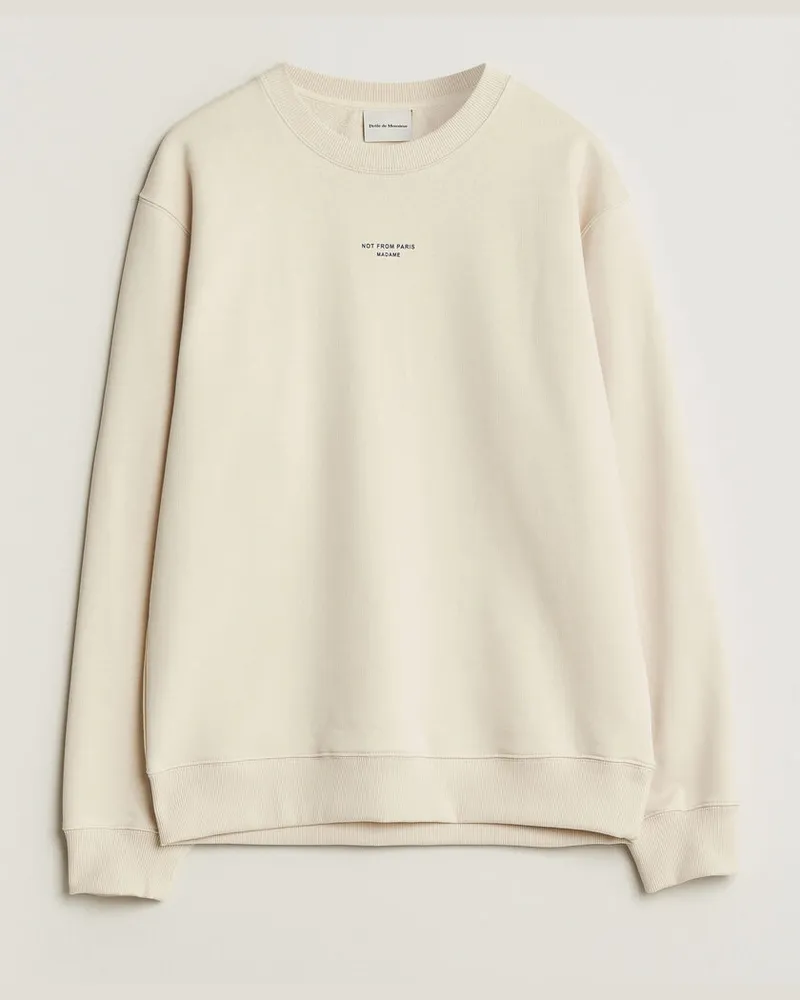 Drôle de Monsieur Classic Slogan Sweatshirt Sand Beige