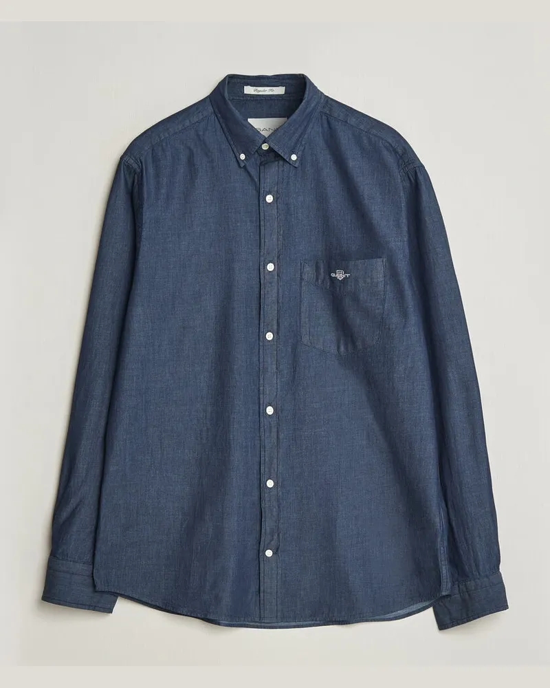 Gant Regular Fit Indigo Shirt Dark Indigo Blau