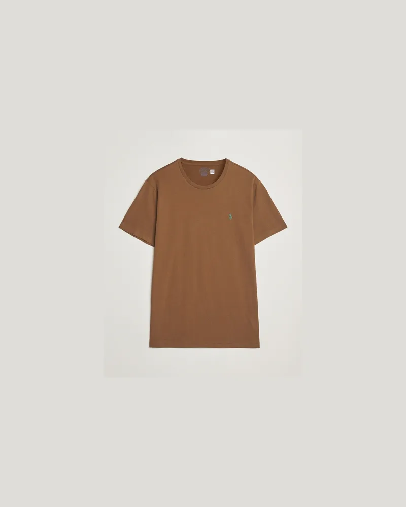Ralph Lauren Custom Slim Fit Crew Neck T-Shirt Nature Brown Braun