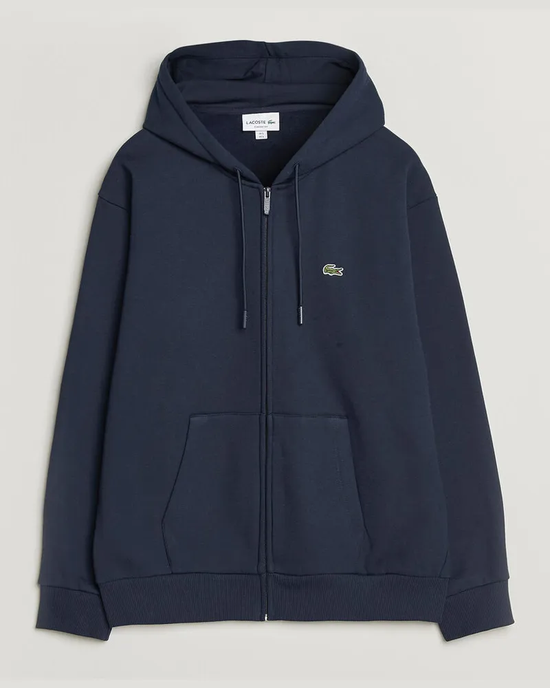 Lacoste Full Zip Hoodie Navy Blue Blau