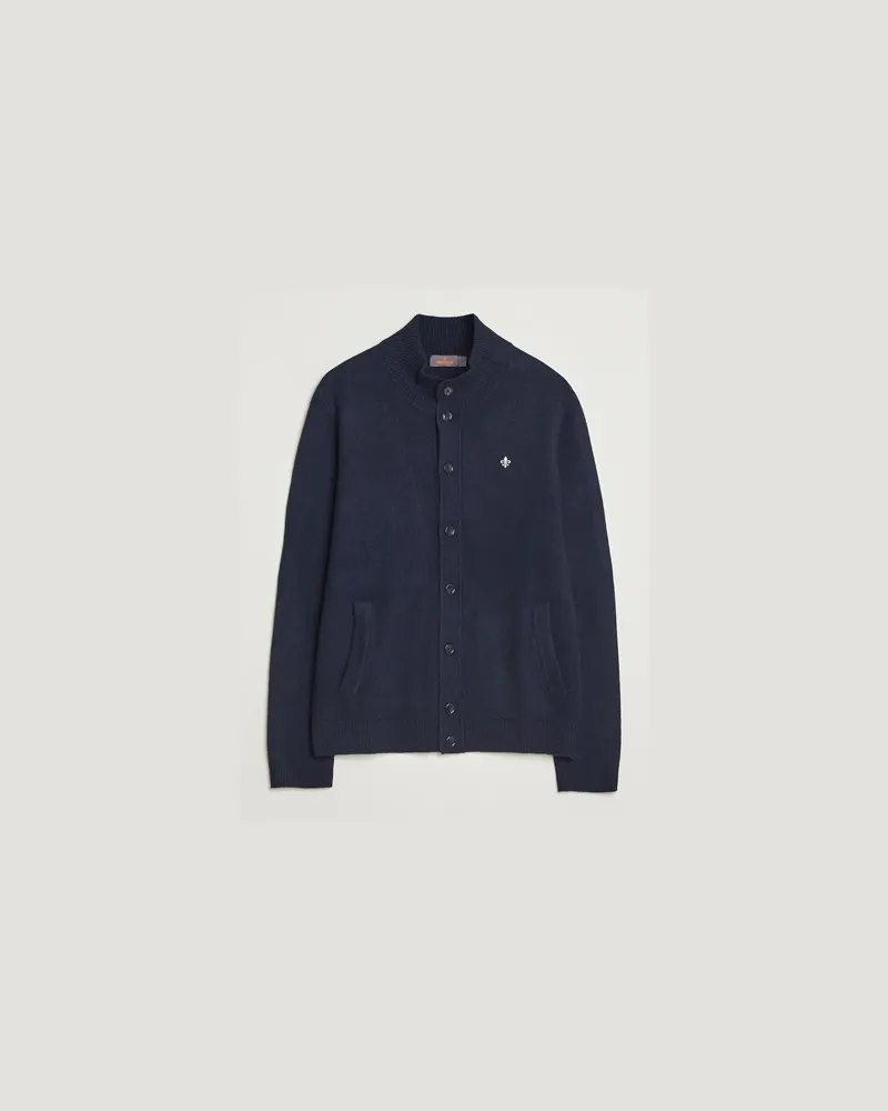 Morris Hertford Button Cardigan Navy Blau