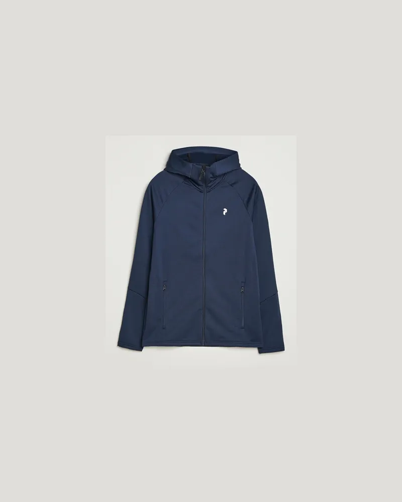 Peak Performance Rider Full Zip Hoodie Blue Shadow Blau