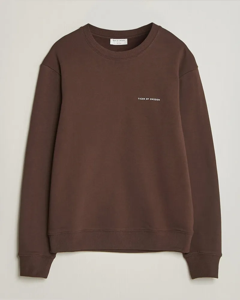 Tiger of Sweden Emerson Crew Neck Sweatshirt Dark Mahogany Braun
