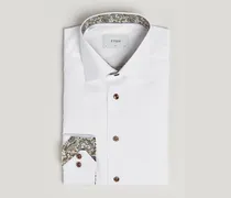 Slim Fit Signature Twill Contrast Shirt White