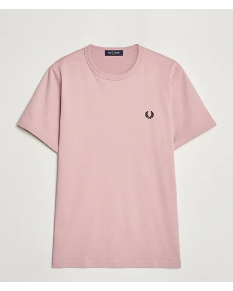 Fred Perry Ringer T-Shirt Dusty Rose Pink Rosa