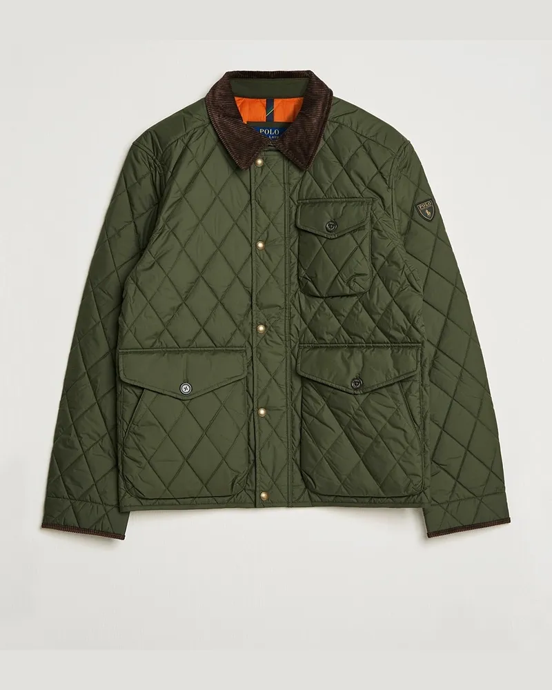 Ralph Lauren Beaton Quilted Jacket Company Olive Grün