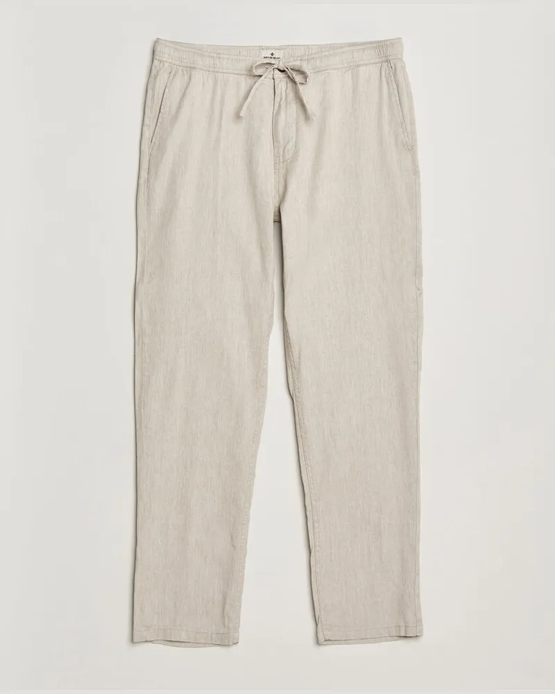 Morris Fenix Linen Trousers Khaki Beige