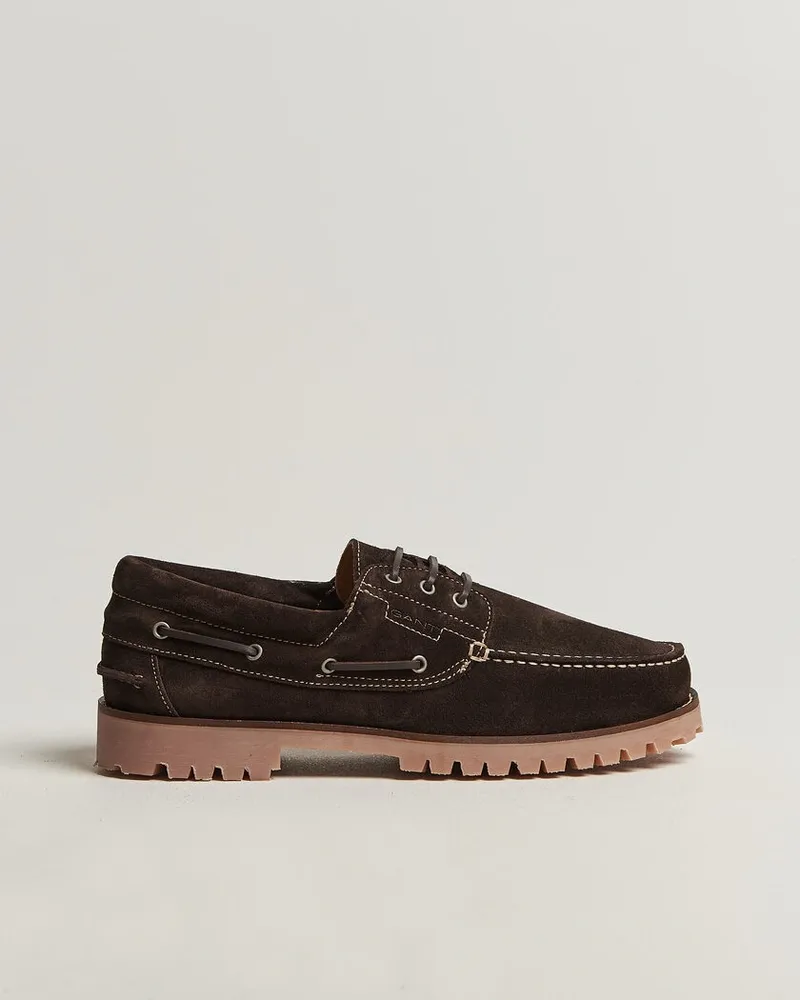 Gant Tratton Suede Boat Shoe Dark Brown Braun