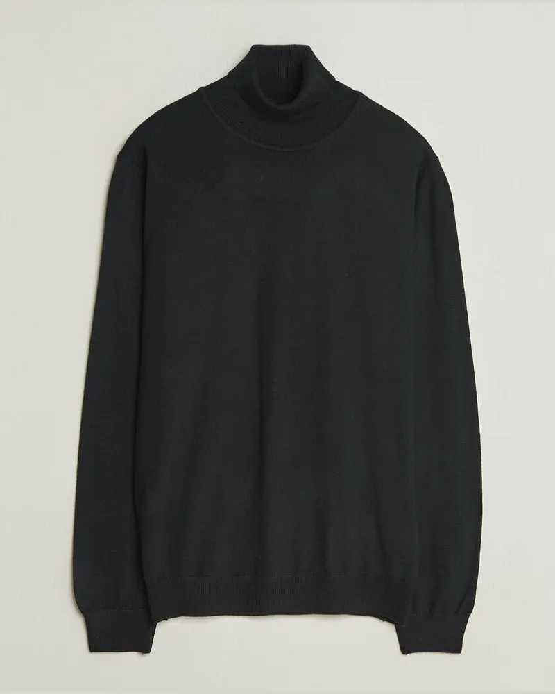 Filippa K Merino Knitted Turtleneck Black Schwarz