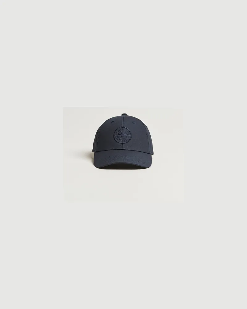 Stone Island Baumwoll Rep Logo Cap Navy Blue Blau