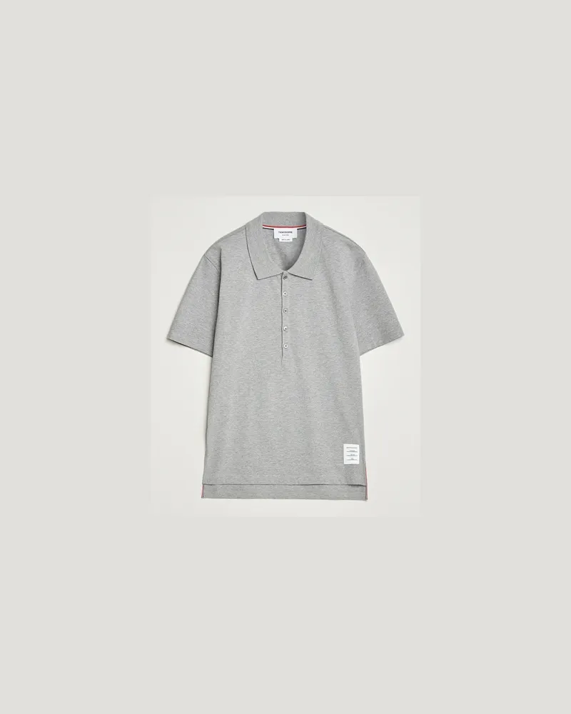 Thom Browne Relaxed Fit Polo Light Grey Grau