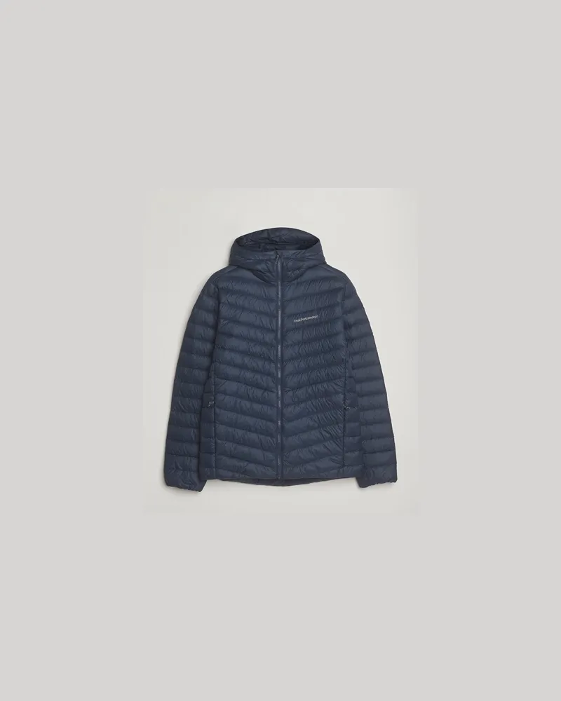 Peak Performance Frost Down Hooded Jacket Blue Shadow Blau
