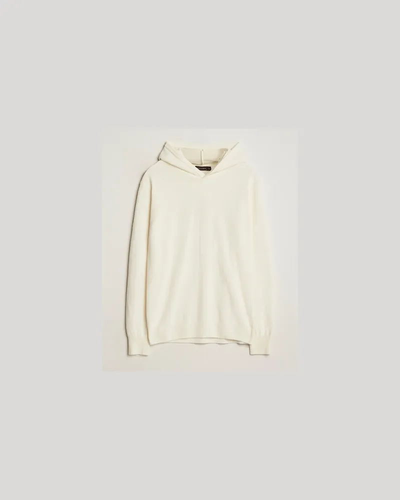 Oscar Jacobson Pascal Woll/Cashmere Hoodie Creme Weiß