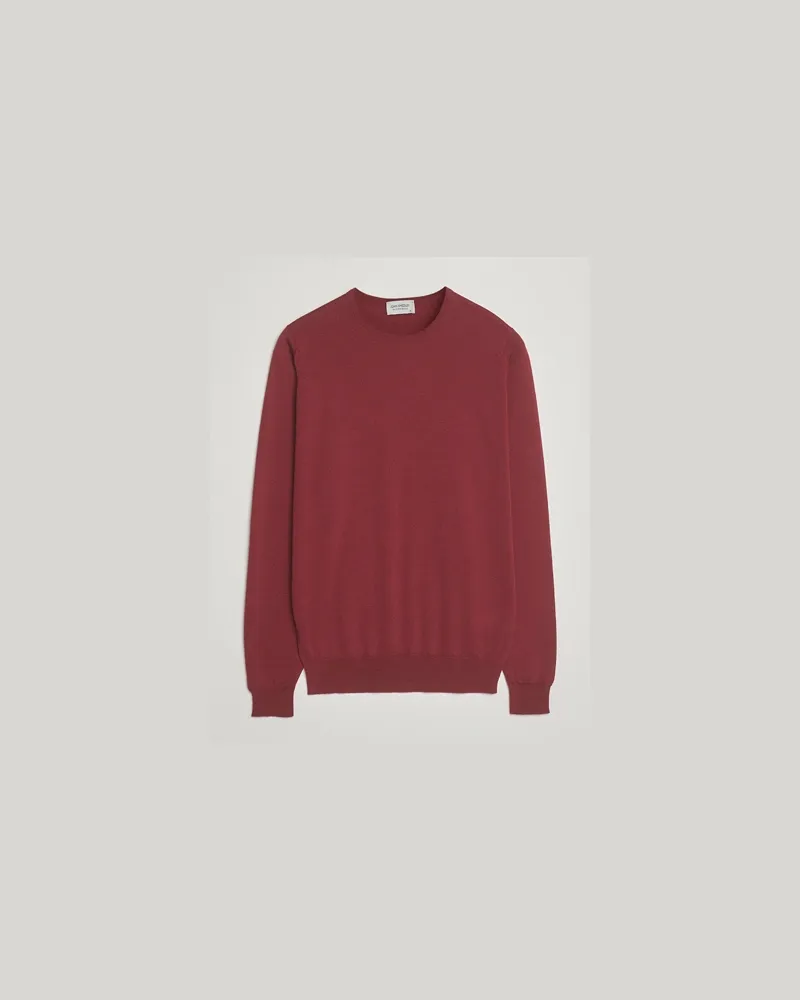 John Smedley Lundy Extra Fine Merino Crew Neck Wolf Red Rot