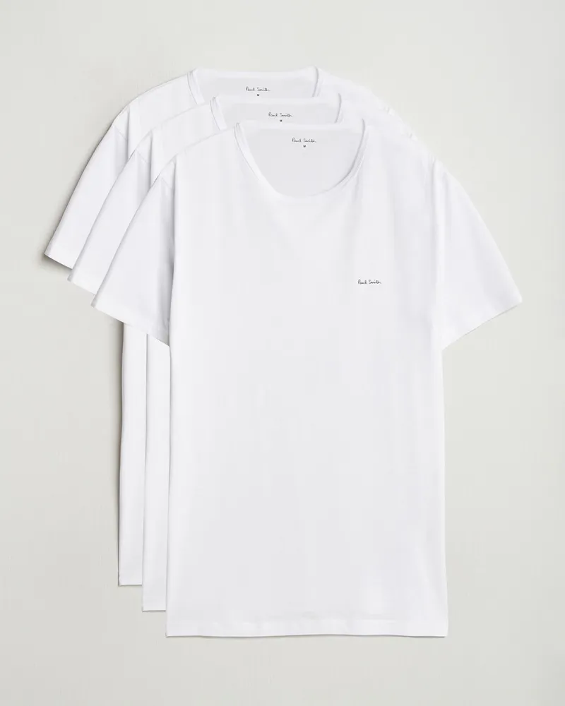 Paul Smith 3-Pack Crew Neck T-Shirt White Weiß