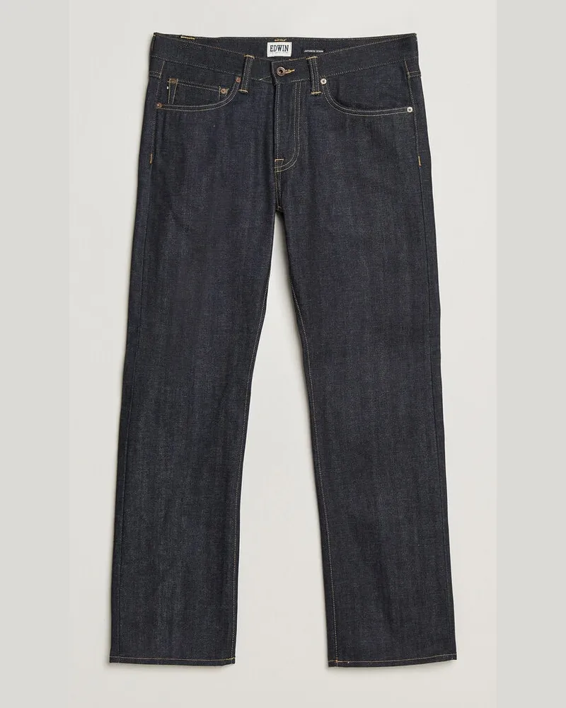 Edwin Jeans No.47 Regular Straight Selvage Jeans Unwashed Blau