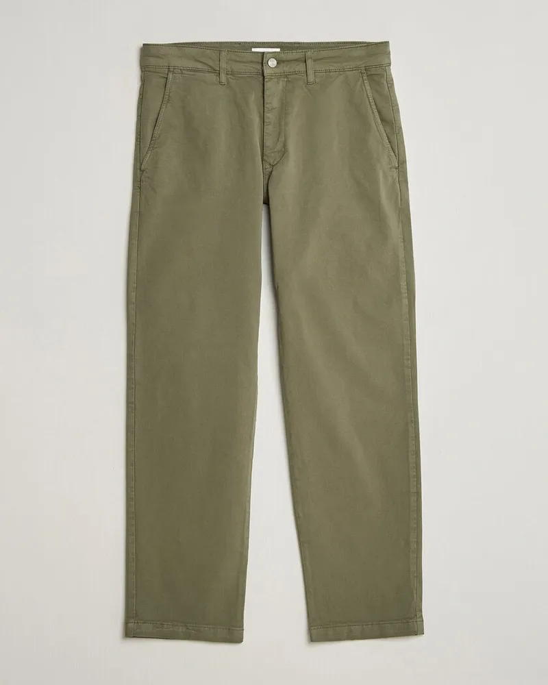NN 07 Aden Regular Fit Chinos Capers Green Grün