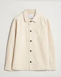 LES DEUX Layton Corduroy Overshirt Ivory Weiß