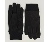 Geoffery Suede Woll Tricot Glove Black