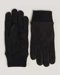 Hestra Geoffery Suede Woll Tricot Glove Black Schwarz