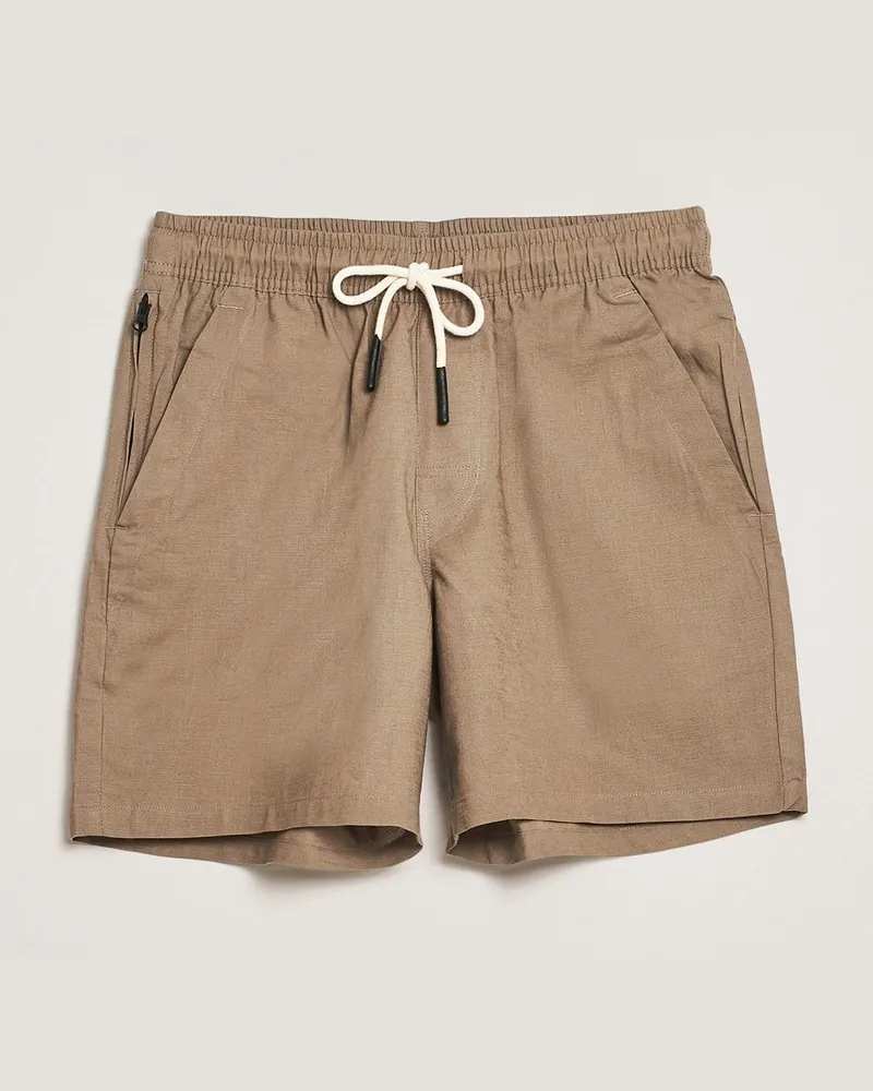 OAS Linen Shorts Taupe Braun