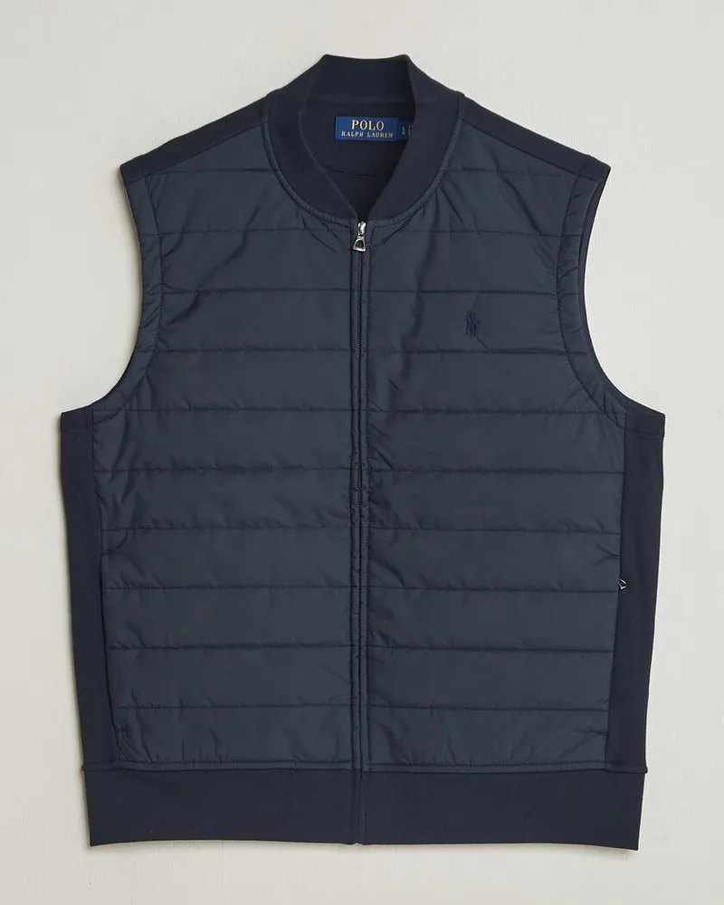 Ralph Lauren Double Knitted Jaquard Vest Aviator Navy Blau