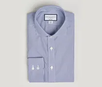 Slim Fit Non Iron Bengal Stripe Poplin Shirt Navy