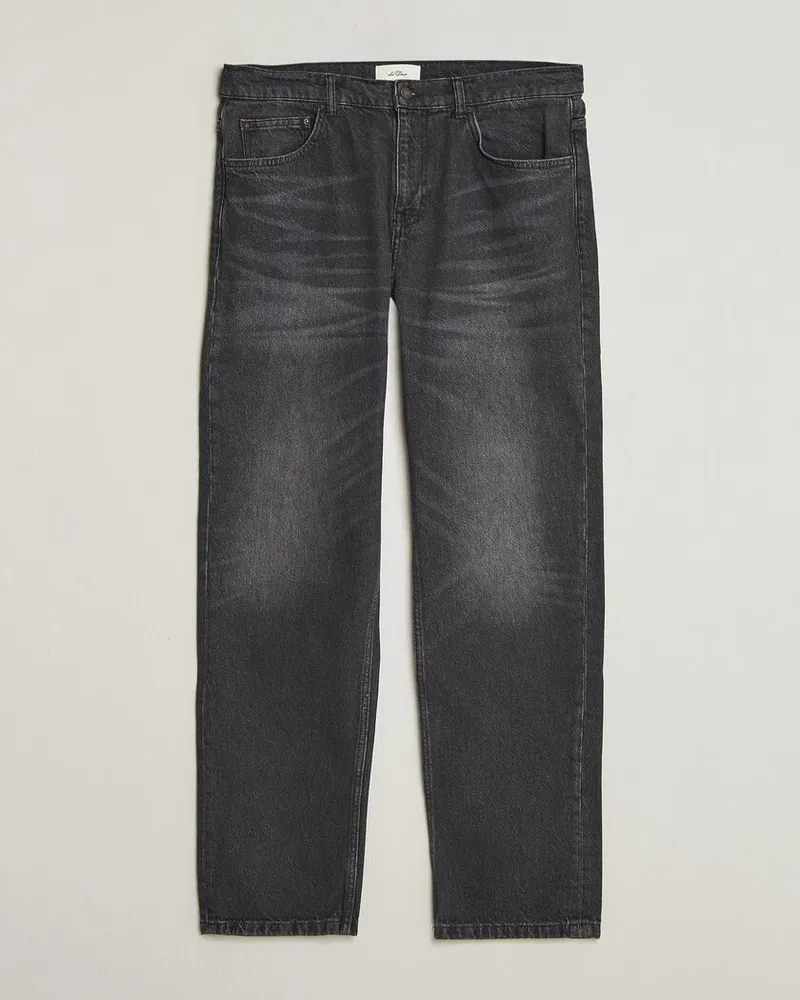 LES DEUX Ryder Denim Jeans Black Wash Schwarz